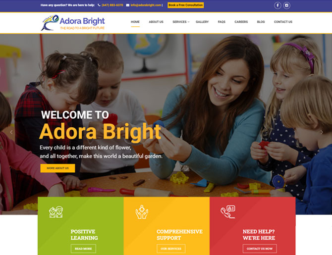 Adora Bright Website Design