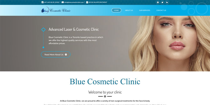 Blue Cosmetic Clinic Website