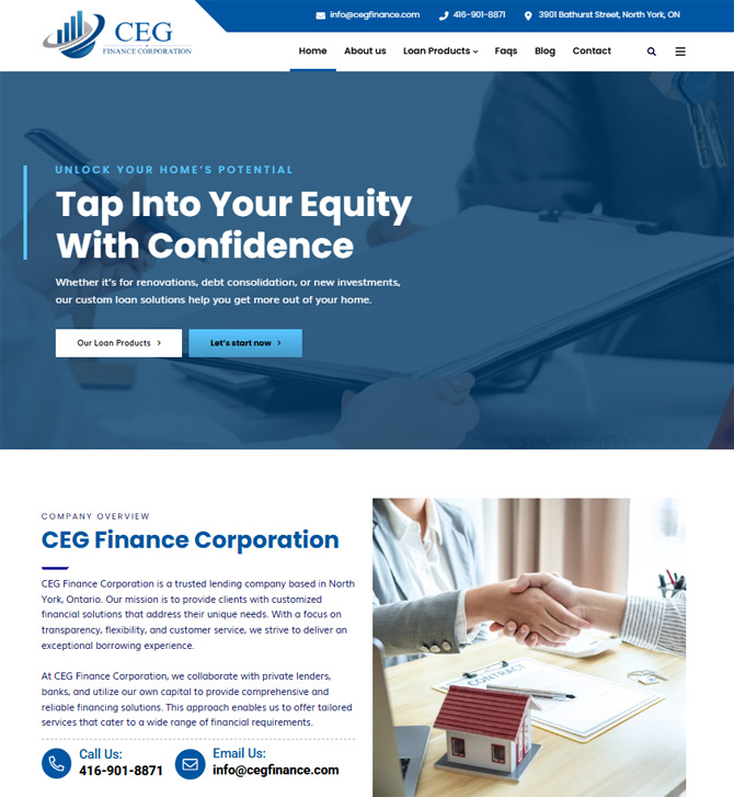 Ceg Finance Website Design