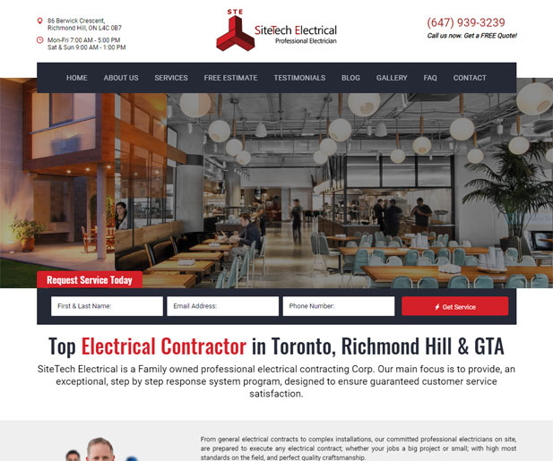 Sitetech Electrical Website