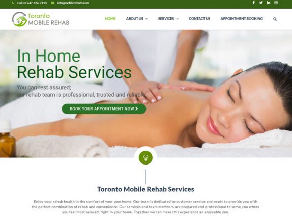 Toronto Mobile Rehab Website